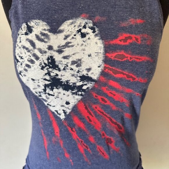 Ransom Girl Blue with White Heart and Red Stripes  8525 - Picture 5 of 7